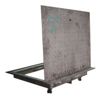 Рифленый уличные люк оцинкованные на петлях с амортизаторами и замком